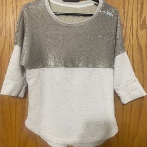 Sequin lined 3/4 sweater